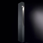 Antracytowa zewnętrzna lampa stojąca słupek ogrodowy Ideal Lux 114347 Mercurio G9 IP44 60cm