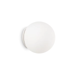 Lampa ścienna biały kinkiet szklana kula Ideal Lux 059808 Mapa G9