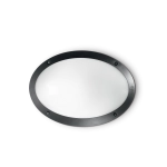 Czarna zewnętrzna lampa ścienna sufitowa z żywicy antykoryzyjnej Ideal Lux 096704 Maddi-1 E27 IP66