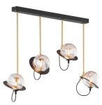 Nowoczesna lampa wisząca z chromowanymi kloszami w kształcie planet na listwie Jupiter 1892 Planet Pe 4 Cz Ms 4xG9