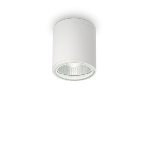 Biała zewnętrzna lampa sufitowa punktowa walec Ideal Lux 122663 Gun GU10 IP44