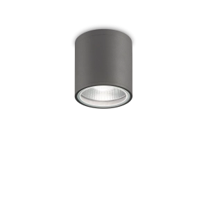 Antracytowa zewnętrzna lampa sufitowa punktowa walec Ideal Lux 236865 Gun GU10 IP44