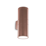 Kawowa zewnętrzna lampa ścienna kinkiet walec na elewację światło góra - dół Ideal Lux 163611 Gun 2xE27 IP54