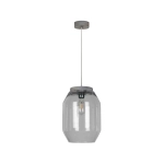 Lampa wisząca szklany klosz podłużny owalny szara sosnowa podsufitka Britop 169020157 Vaso 1xE27