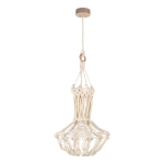 Lampa wisząca boho żyrandol pleciony ze sznurka makrama Britop 18717174 Samba 3xE27