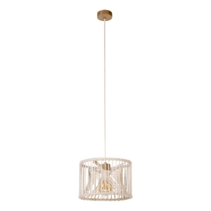 Lampa wisząca mały abażur pleciony ze sznurka kremowy boho Britop 184617174 Reve 1xE27 30cm