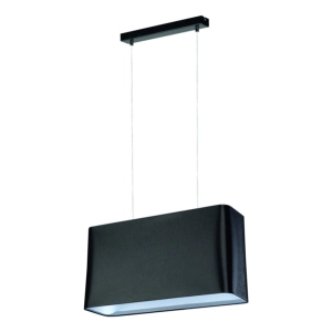 Lampa wisząca prostokątny abażur z tkaniny czarny na linkach Britop 872030204 Cadre 2xE27