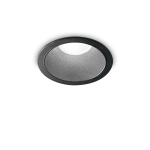 Czarna okrągła lampa podtynkowa Ideal Lux 192314 Game Round LED 11W 1100LM 3000K IP40 36stopni 8,5cm x 8cm