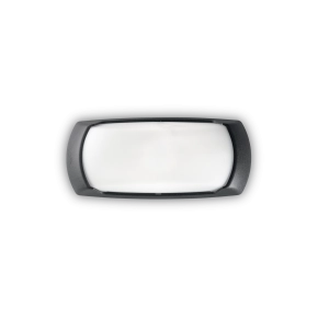 Czarna lampa zewnętrzna z antykorozyjnej żywicy na sufit lub ścianę Ideal Lux 123783 Francy-2 E27 IP66