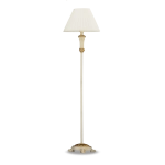 Klasyczna włoska biała lampa podłogowa z abażurem Ideal Lux 002880 Firenze E27 165cm x 42cm