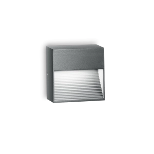 Antracytowa zewnętrzna mała lampa ścienna elewacyjna Ideal Lux 122045 Down G9 IP44