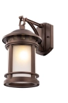 Lampa ścienna na elewację kinkiet zewnętrzny Maytoni O031WL-01BR Salamanca E27 IP44 11cm x 31cm brązowy