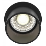 Lampa podtynkowa Oczko spot Maytoni DL050-01B Reif GU10 6,8cm x 5,5cm czarny bez regulacji z ramką