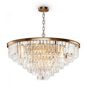 Lampa Wisząca Kryształowy Żyrandol Maytoni MOD085PL-16BS Revero 16xE14 80cm x 127cm złoty