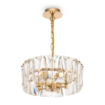 Lampa Wisząca Kryształowy Żyrandol Maytoni MOD043PL-04G Puntes 4xE14 28cm x 66cm złoty