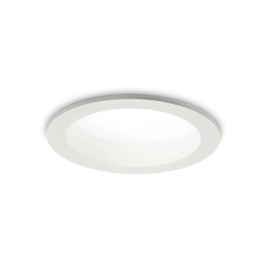 Biała lampa punktowa wpuszczana w sufit Ideal Lux 193533 Basic Wide LED 20W 2400LM 3000K IP44 87stopni 14,4cm x 7,1cm