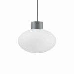Antracytowy zwis bez klosza do lampy zewnętrznej wiszącej Ideal Lux 136073 Clio E27 IP44