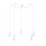 Lampa Wisząca Kolorowe Kable LMMLX5B116 Multi Metal Line 5xE27 biały