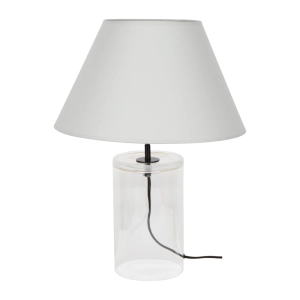 Lampa nocna szklana podstawa szary abażur Britop 779149110 Dove 1xE27