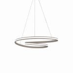 Beżowo piaskowa lampa wisząca zakręcona obręcz Vivida International 0032.30.SA DIM W Circuit LED 40W 3000K 65cm ściemnialna