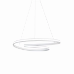 Biała nowoczesna spiralna lampa wisząca do salonu Vivida International 0032.30.BI DIM W Circuit LED 40W 3000K 65cm ściemnialna