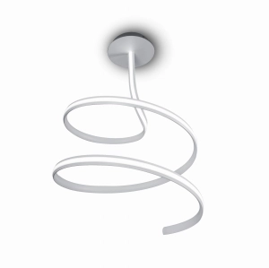 Biała spiralna lampa sufitowa Vivida International 0030.21 DIM N Ribbon LED 47W 4000K 55cm ściemnialna