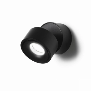 Czarna lampa tuba spot przechylana Vivida International 0008.22.NE Cyber  LED 11,5W 3000K 10cm 45stopni