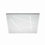 Biały kwadratowy nowoczesny plafon lampa sufitowa Vivida International 0002.21.BI N Flat LED 42W 4000K 45cm