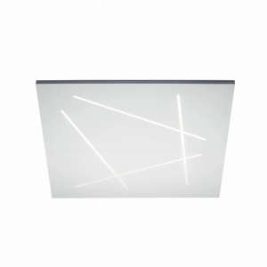Biały kwadratowy nowoczesny plafon Vivida International 0002.20.BI N Flat LED 31W 4000K 35cm x 4cm