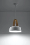 Casco Biała/Naturalne Drewno Wisząca Sollux Lighting SL.0388