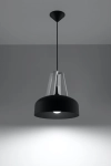 Casco Czarna/Drewno Bielone Wisząca Sollux Lighting SL.0389