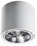 Lampa sufitowa biała punktowa walec spot Sollux Lighting SL.0695 Tiube ES111 12x11cm