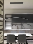 Czarna lampa wisząca lekko zagięta listwa Vivida International 0041.30.NE WN Bow LED 30W 3000K/4000K 145cm