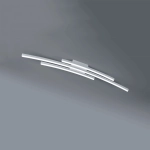 Biała lampa sufitowa trzy lekko zagięte listwy Vivida International 0041.21.BI Bow LED 48W 3000K 120cm