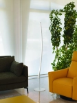 Biała lekko wygięta lampa podłogowa Vivida International 0041.50.BI Bow LED 26W 3000K 175cm