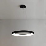 Czarna okrągła lampa wisząca obręcz 80cm Vivida International 0043.31.NE DIM WN Inner R LED 80W 3000K ściemnialna