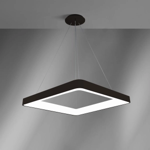 Czarna lampa wisząca kwadratowa zaoblona rama Vivida International 0044.31.NE Inner S LED 80W 3000K 80cm x 311cm