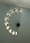 Czarny kinkiet plafon długie ramiona i okrągłe reflektory Vivida International 0047.10.NE Helix LED 18x2W 3000K