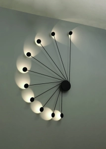 Czarny kinkiet plafon długie ramiona i okrągłe reflektory Vivida International 0047.10.NE Helix LED 18x2W 3000K