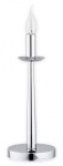 Świecowa chromowana lampa stołowa Lemir O2868 L1 CH Kapra E14 39cm