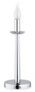 Świecowa chromowana lampa stołowa Lemir O2868 L1 CH Kapra E14 39cm