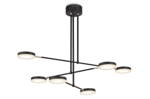 Lampa Wisząca Nowoczesna Maytoni MOD070PL-L38B3K Fad LED 38W 3000K 55x81x61cm czarny regulowana
