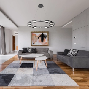 Lampa Wisząca Obręcz z Kloszami Maytoni MOD070PL-L63B3K Fad 42W 2900LM 3000K 80cm x 150cm czarny