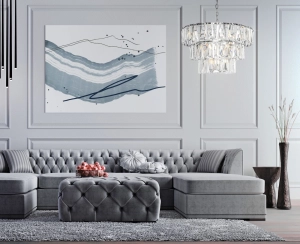 Lampa Wisząca Kryształowy Żyrandol Maytoni MOD043PL-18CH Puntes 18xE14 77cm x 93cm chrom 