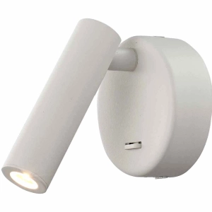 Kinkiet lampa ścienna mały reflektor biały regulowany do czytania z włącznikiem Mantra 6076 Tarifa LED 3W 3000K