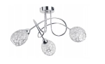 Lampa sufitowa chromowana z drucianymi srebrnymi kloszami Vera Alfa 17843 3xE14 31cm x 54cm