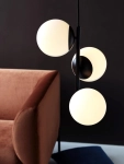 Lampa Wisząca Szklane Kule Nordlux 48603003 Lilly 3xE14 32cm x 200cm Czarny Opal