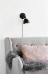 Lampa ścienna Kinkiet Nordlux 63191003 Ray E14 regulowany z kablem Czarny