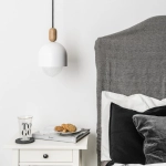 Lampa Wisząca Kolorowe Kable LOVBB04 Loft Ovoi E27 17cm x 126cm metal biały drewno czarny kabel