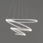 Biały nowoczesny żyrandol w stylu tornado Vivida International 0001.33 Hurricane LED 175W 6400LM 3000K 100cm